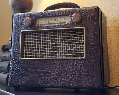 A picture of a restored vintage radio